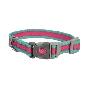 COASTAL Pet Attire Pro Reflective Adjustable Dog Collar Fuchsia with Teal 14” S